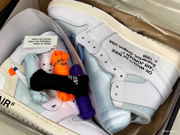 One Kick 1 High Air White Jordan Off-White AQ0818-100 Retro 0727